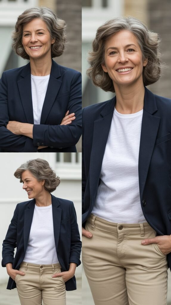 Blazer with T-Shirt and Chinos