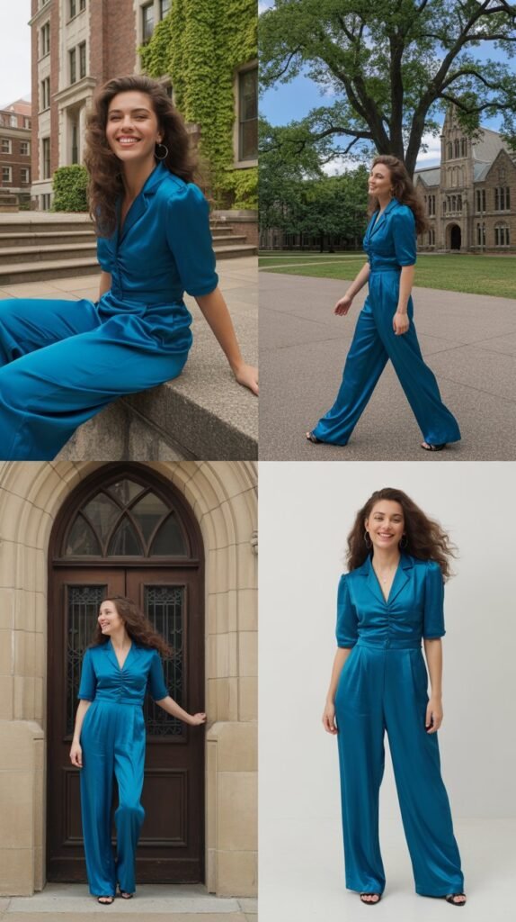 Peacock Blue Jumpsuit