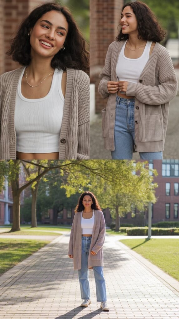  Cardigan Set (Matching Cardigan and Tank)