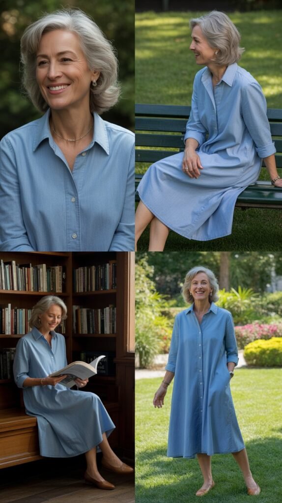 Chambray Shirt Dress