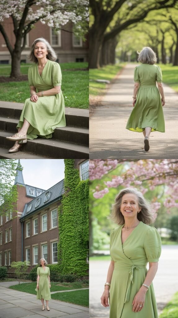 Wrap Dress in a Spring Color