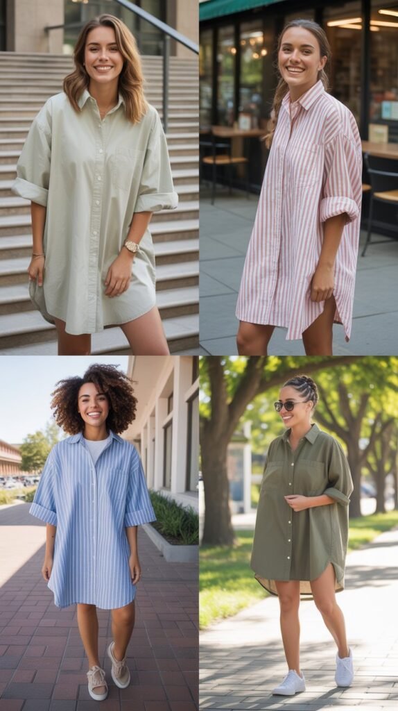 Oversized Shirt Dress