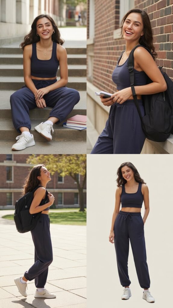 Sporty One-Piece with Track Pants