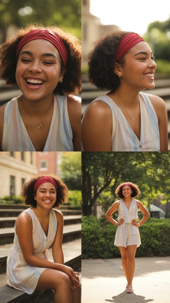 Summer Romper and Red Hairband Pairing
