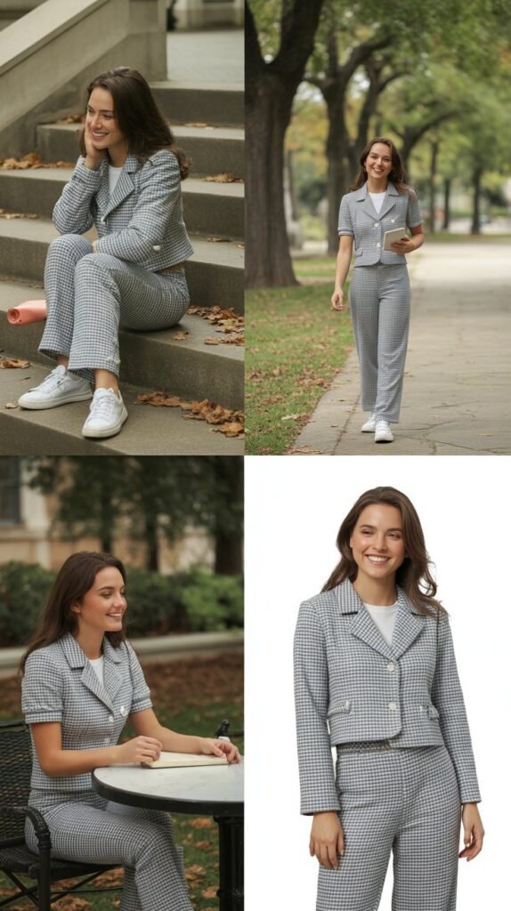 Gingham Two-Piece Set