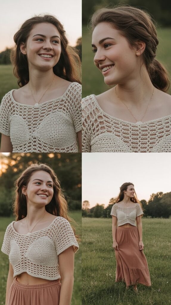  Crochet Top with Maxi Skirt