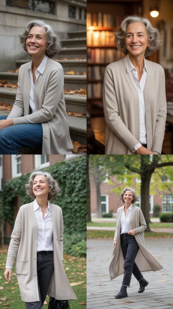  Cashmere Cardigan Over Everything