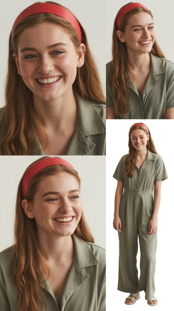 Jumpsuit Styled with Red Hairband