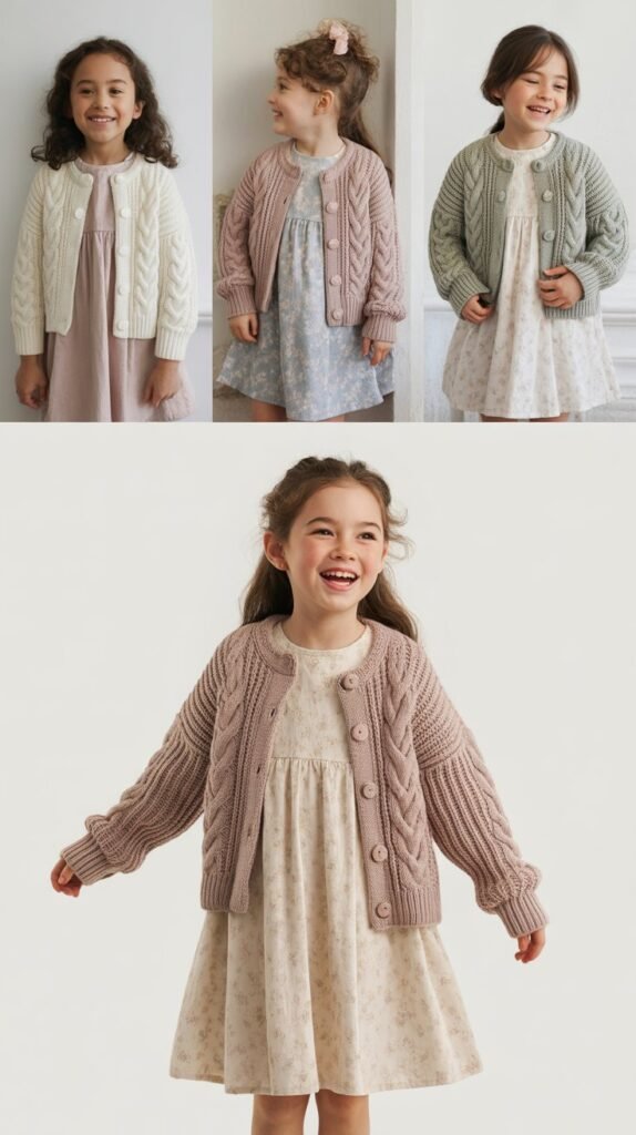  Layered Cardigan Over Dress