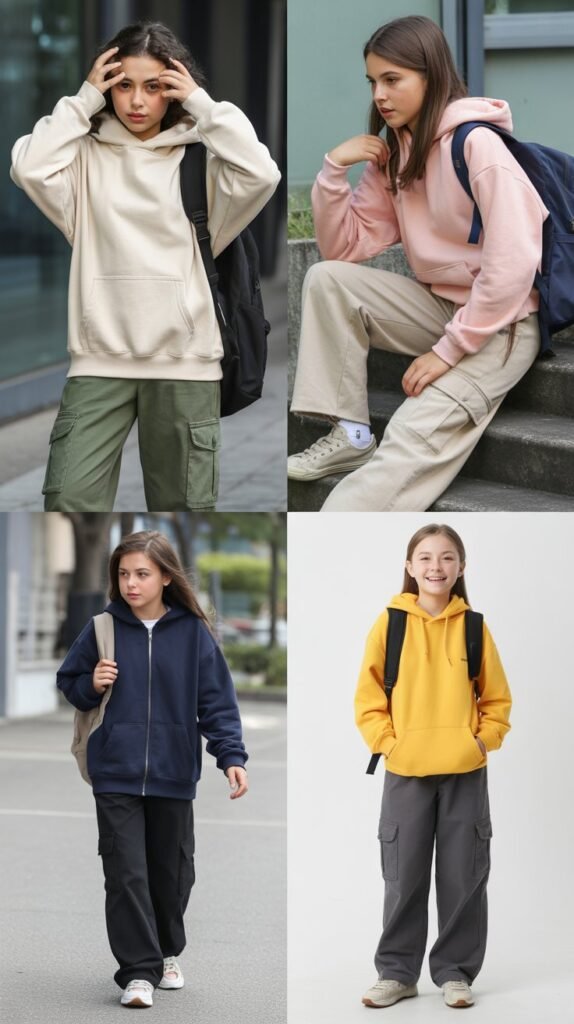 . Hoodie and Cargo Pants Look