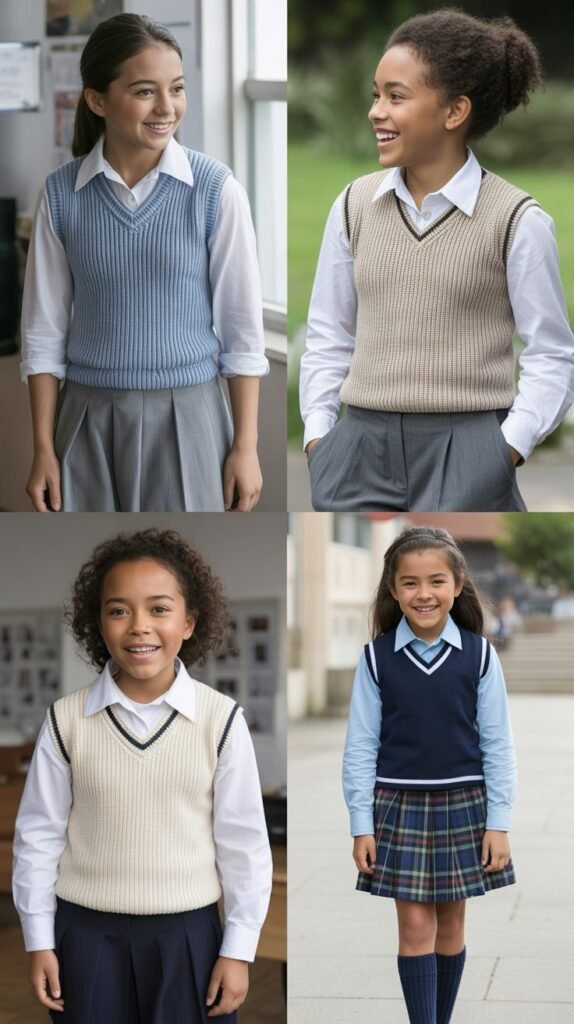  Vest Over Long-Sleeve Shirt