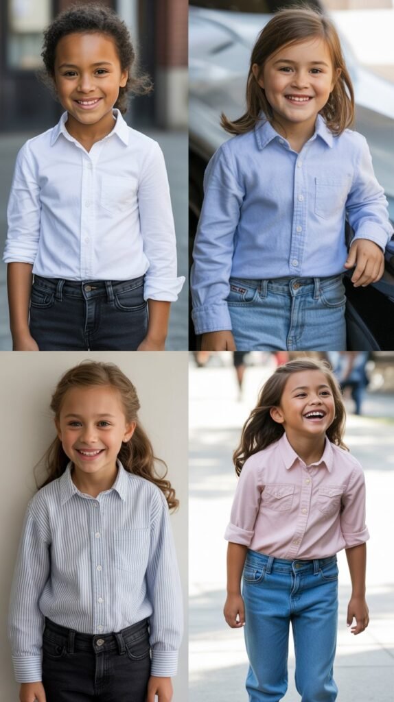 Button-Down Shirt with Jeans