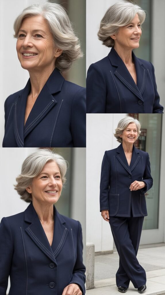 Navy Blazer with Modern Details