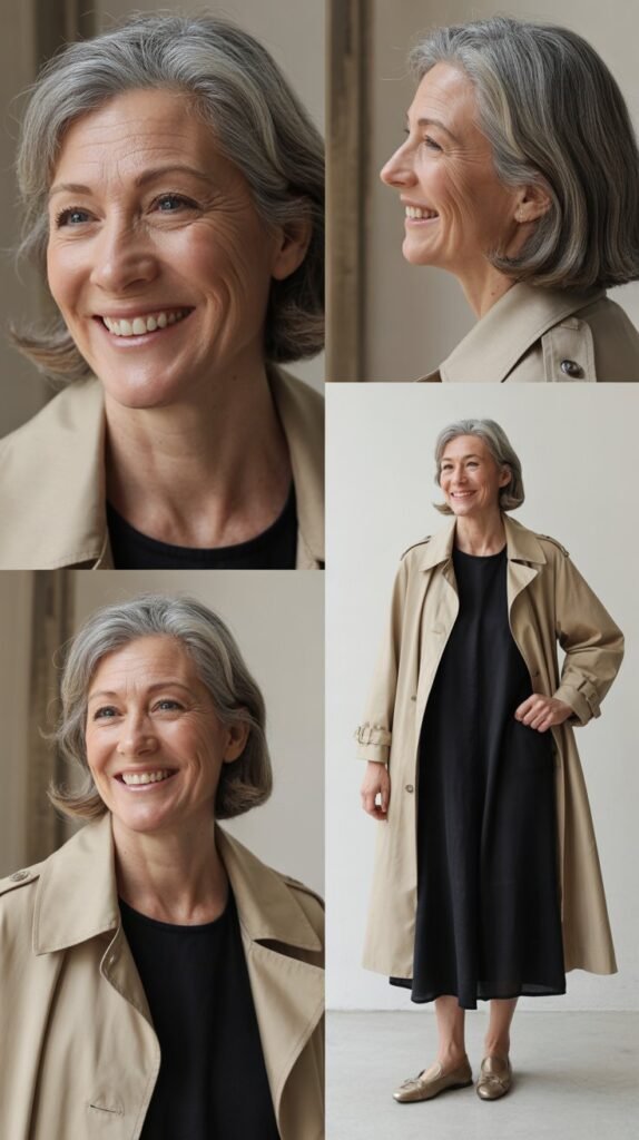 Trench Coat Over Simple Dress