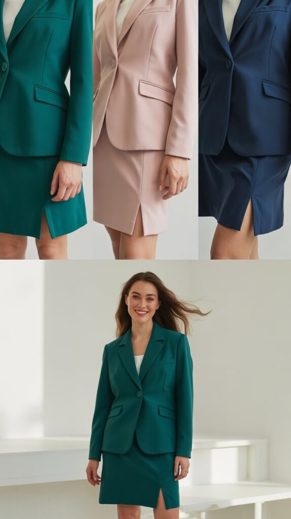  Skirt Suit in Modern Colors