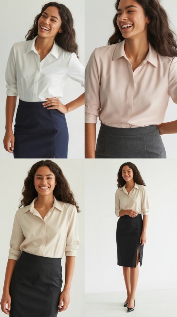  The Pencil Skirt and Blouse Combination