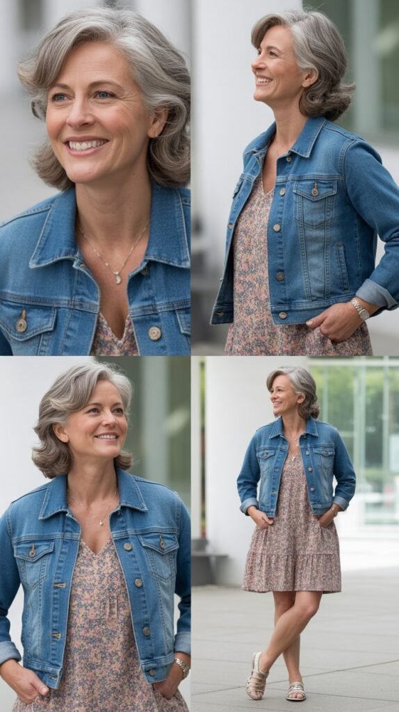 Denim Jacket Over Sundress