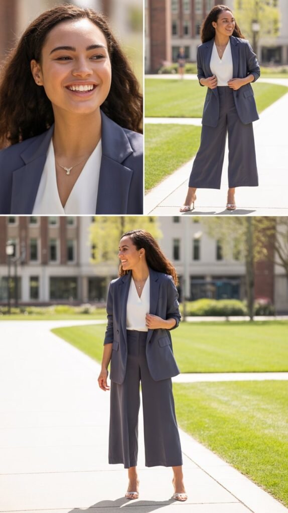 Culottes with Fitted Blazer