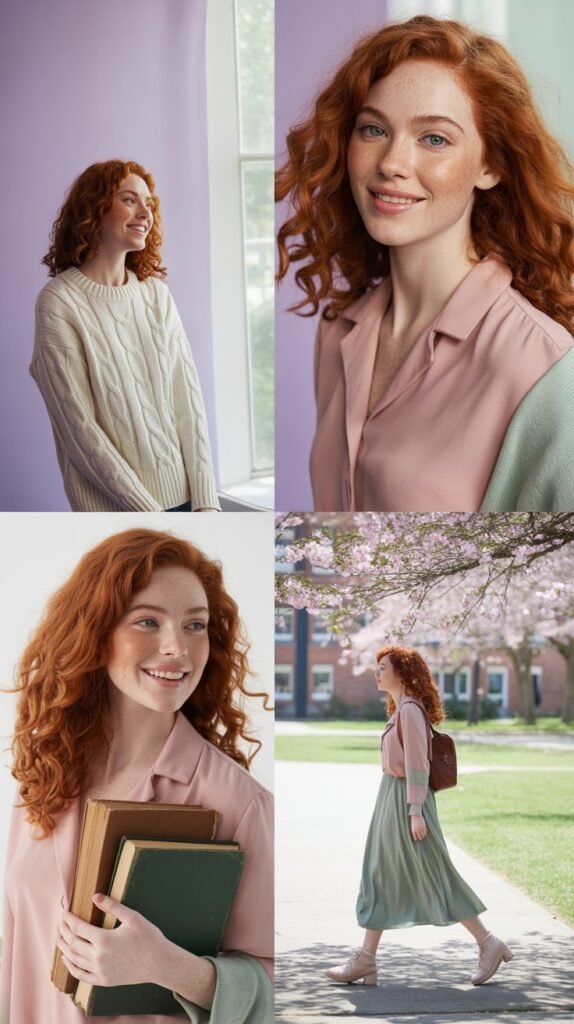 Pastel Power: Soft Hues That Complement Red Hair