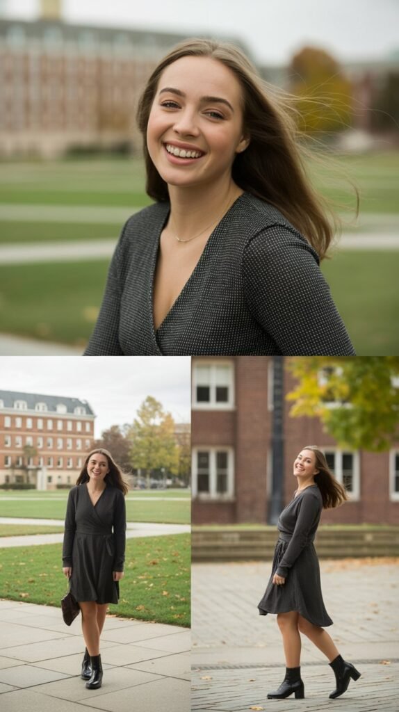 Wrap Dress with Ankle Boots