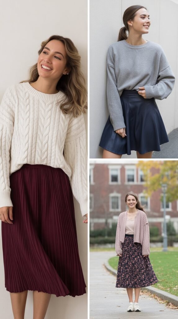 The Sweater and Midi Skirt Combination