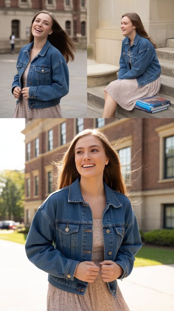 Denim Jacket Over Dress