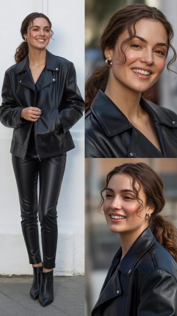 All-Black Leather Ensemble
