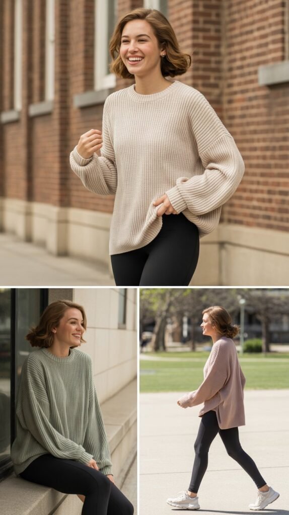 Oversized Sweater and Leggings Look