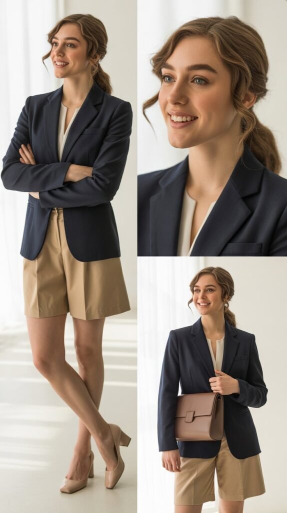 Tailored Shorts with Blazer (Business Casual)