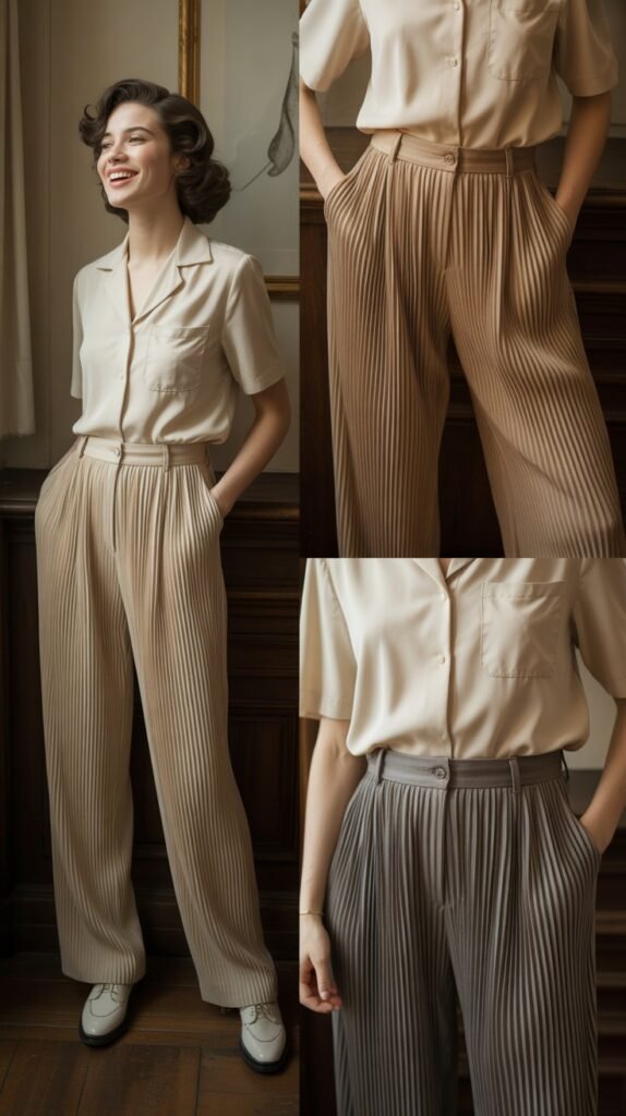 The Pleated Trouser Sophistication: Vintage-Inspired Polish