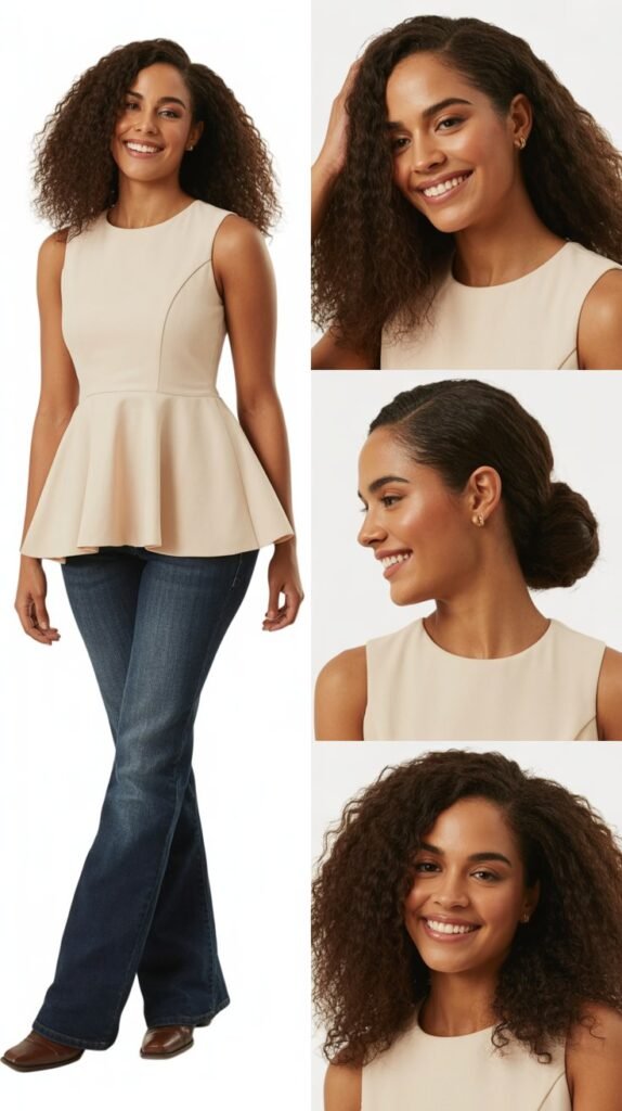 Peplum Top Western Femininity