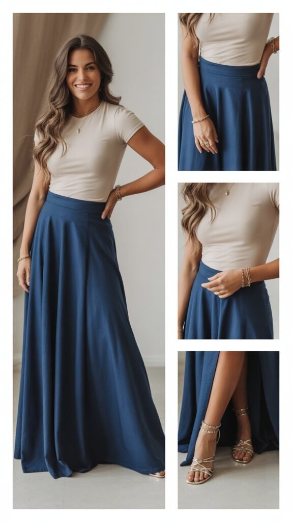  Maxi Skirt with Fitted Tee