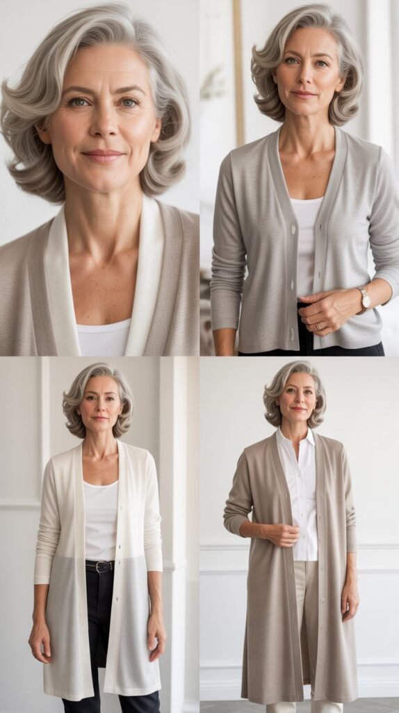 Cardigan Sweaters in Various Lengths