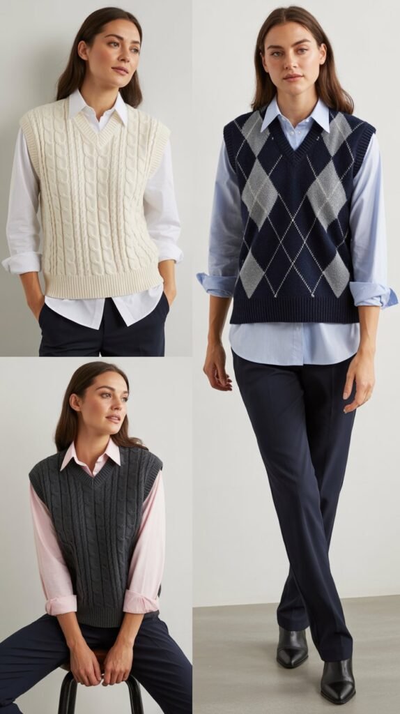 Sweater Vest with Button-Down Shirt