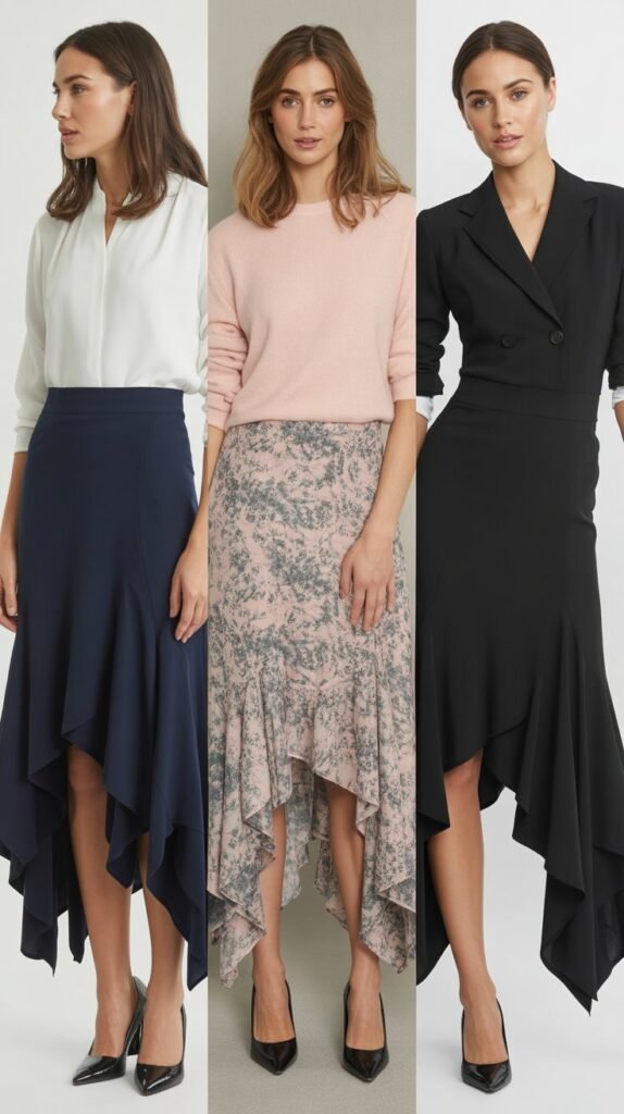 Handkerchief Hem Skirts