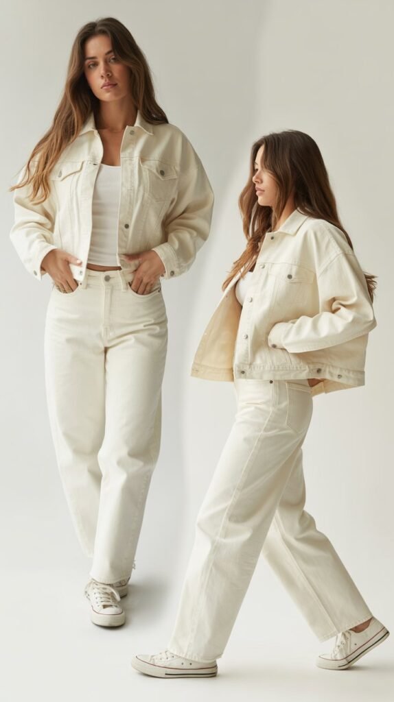 Soft White Denim Total Look