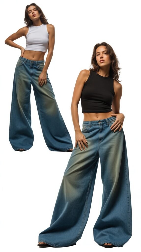 Wide-Leg JNCO-Style Jeans