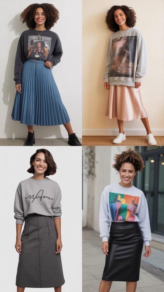 Black Ponte Pants with Colorful Blouse