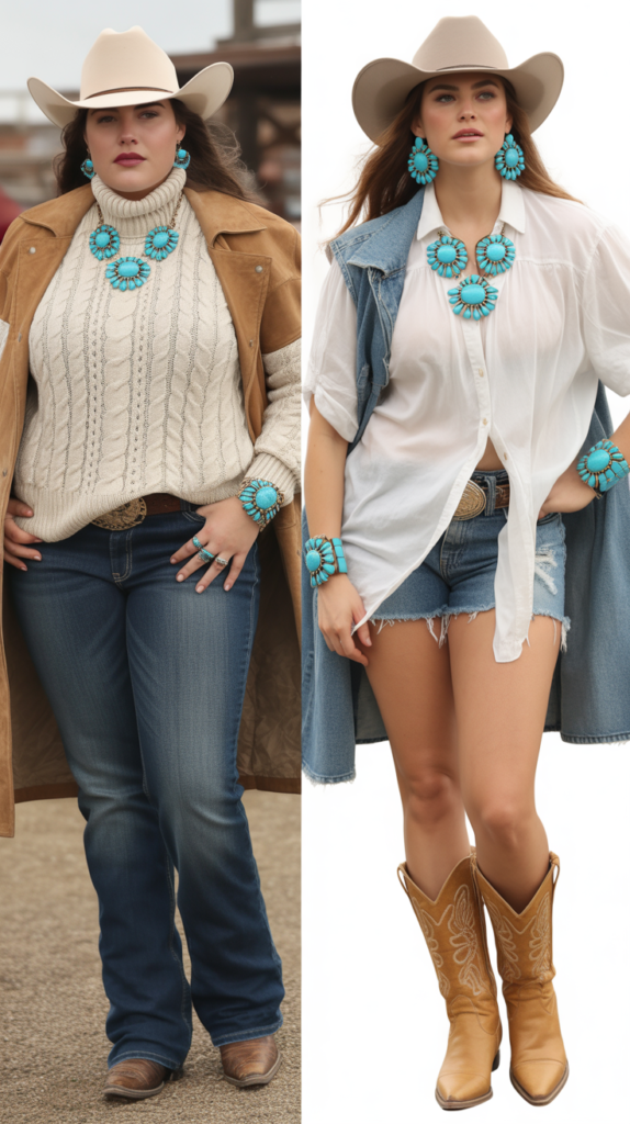 Turquoise Jewelry Statement Outfit