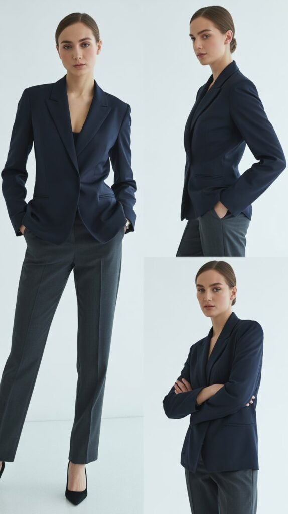 Tailored Blazer with Slim Trousers
