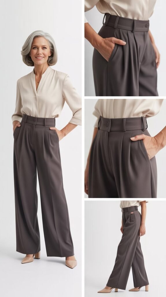 Tailored Wide-Leg Trousers