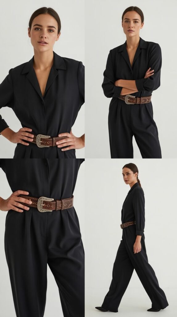 Jumpsuit with Western Belt