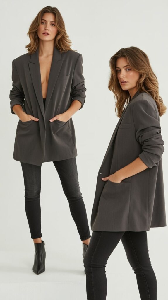 Oversized Blazer with Skinny Jeans