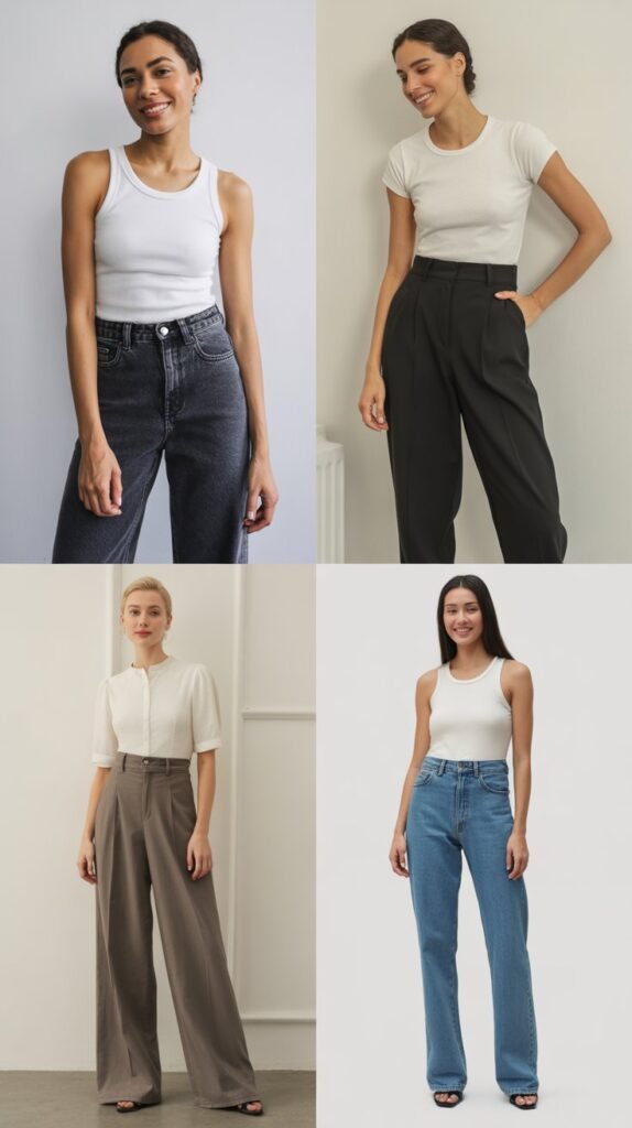 High-Waisted Pants and Jeans