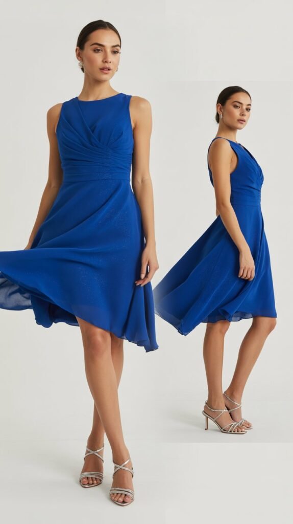  Royal Blue Cocktail Dress
