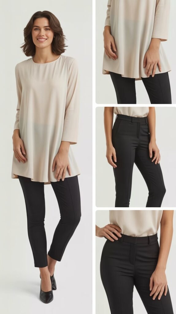 Tunic Top with Slim Pants Balance
