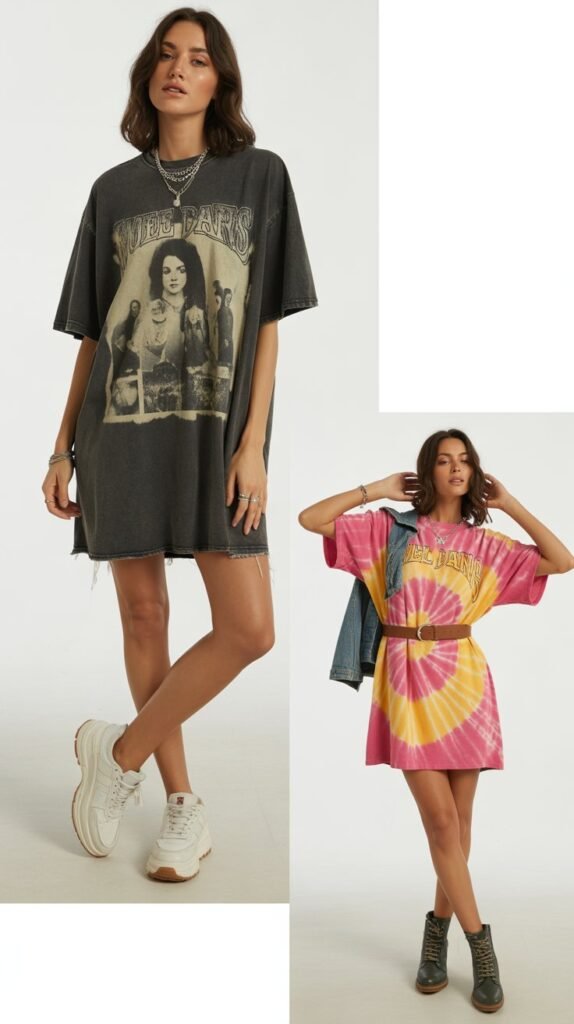  Oversized Graphic T-Shirts as Dresses