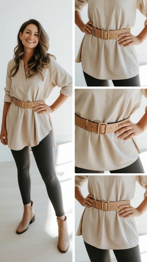 Belted Tunic with Leggings