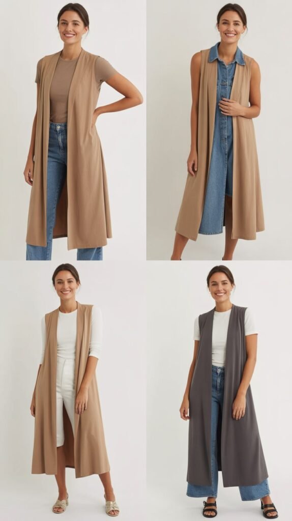 The Longline Duster Vest Layer