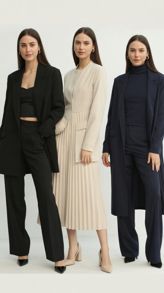 Monochromatic Outfits for Elongation